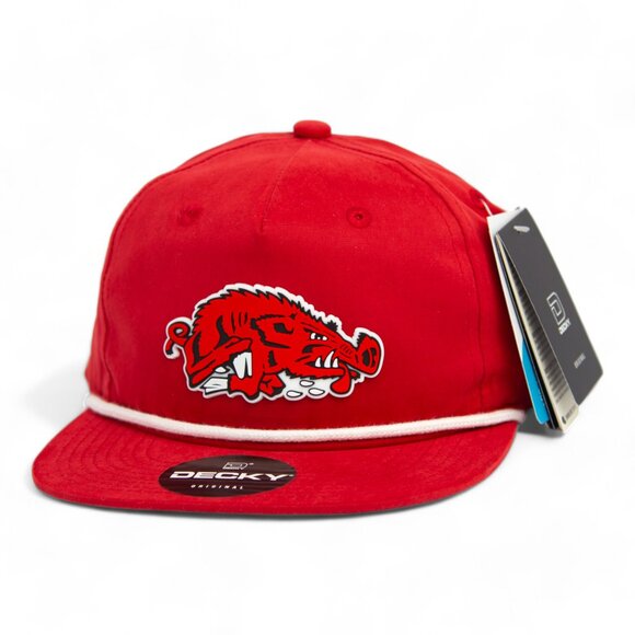 Arkansas Razorbacks Slobbering Hog 3D Classic Rope Hat- Red/ White - Picture 1 of 3